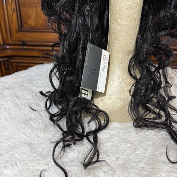 Pazazz PL-Judi Designer Collection 27" Lace Front Wavy Color 1B Synthetic Wig - Picture 5 of 16
